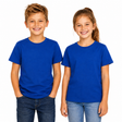 Kids Plain Bright Blue T-Shirt - 100% Cotton Childrens Tee Top (For Boys & Girls)