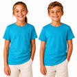 Kids Plain Mint Blue T-Shirt - 100% Cotton Childrens Tee Top (For Boys & Girls)
