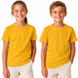 Kids Plain Yellow/Gold T-Shirt - 100% Cotton Childrens Tee Top (For Boys & Girls)