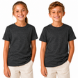 Kids Plain Grey Marle T-Shirt - 100% Cotton Childrens Tee Top (For Boys & Girls)