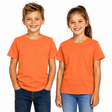 Kids Plain Orange T-Shirt - 100% Cotton Childrens Tee Top (For Boys & Girls)