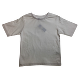 KIDS PLAIN T SHIRT Childrens Child 100% COTTON Boys Girls Basic Blank Tee Top - White - 4