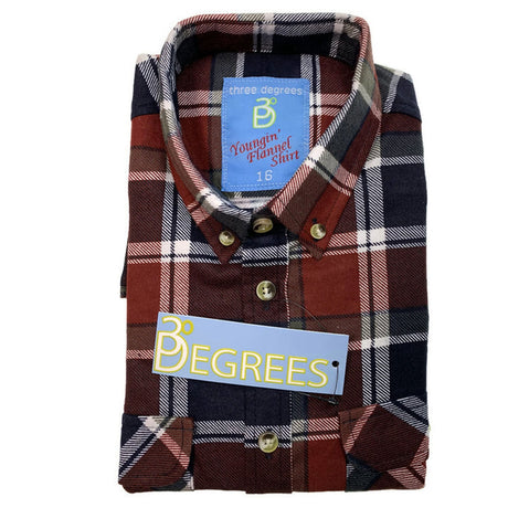 KIDS FLANNELETTE SHIRT Boys Childrens Classic Vintage Flannel Flannie