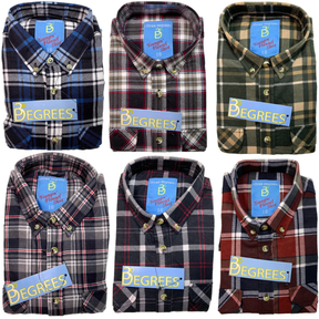 KIDS FLANNELETTE SHIRT Boys Childrens Classic Vintage Flannel Flannie - Grey Check