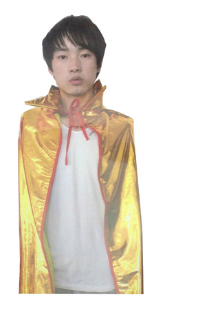 Kids Orange Metallic Cape w/ Collar - Vampire Costume for Halloween/Fancy Dress Party