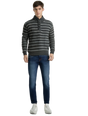 Mens Knit Jumper Button Up Pullover Sweater Knitted Casual Cardigan Warm Winter - Grey - M