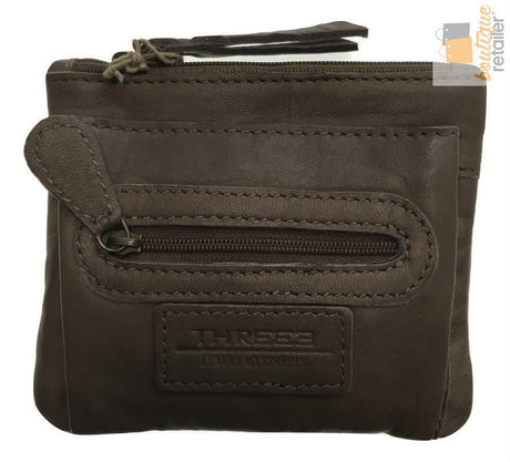 Womens Leather Clutch Wallet Purse Card Holder Satchel Zipper Handbag ITS05 - Grey