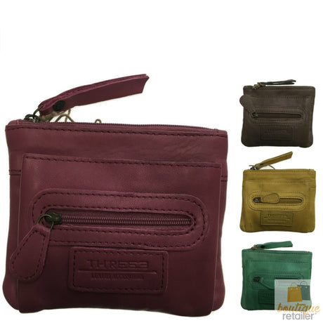 Womens Leather Clutch Wallet Purse Card Holder Satchel Zipper Handbag ITS05 - Black