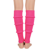 1 Pair Hot Pink Ribbed Leg Warmers - Womens Dance Costume/80s Party