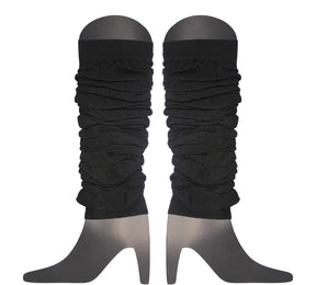 1 Pair Black Leg Warmers - Womens Dance Costume/80s Party