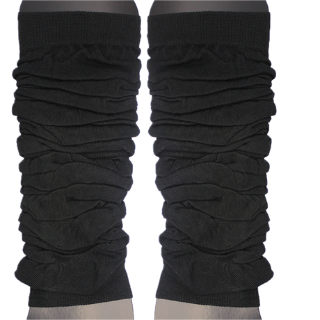 1 Pair Black Leg Warmers - Womens Dance Costume/80s Party