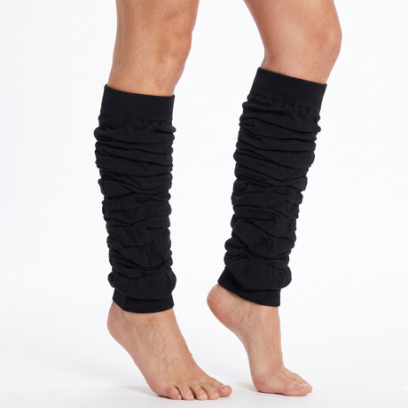 1 Pair Black Leg Warmers - Womens Dance Costume/80s Party