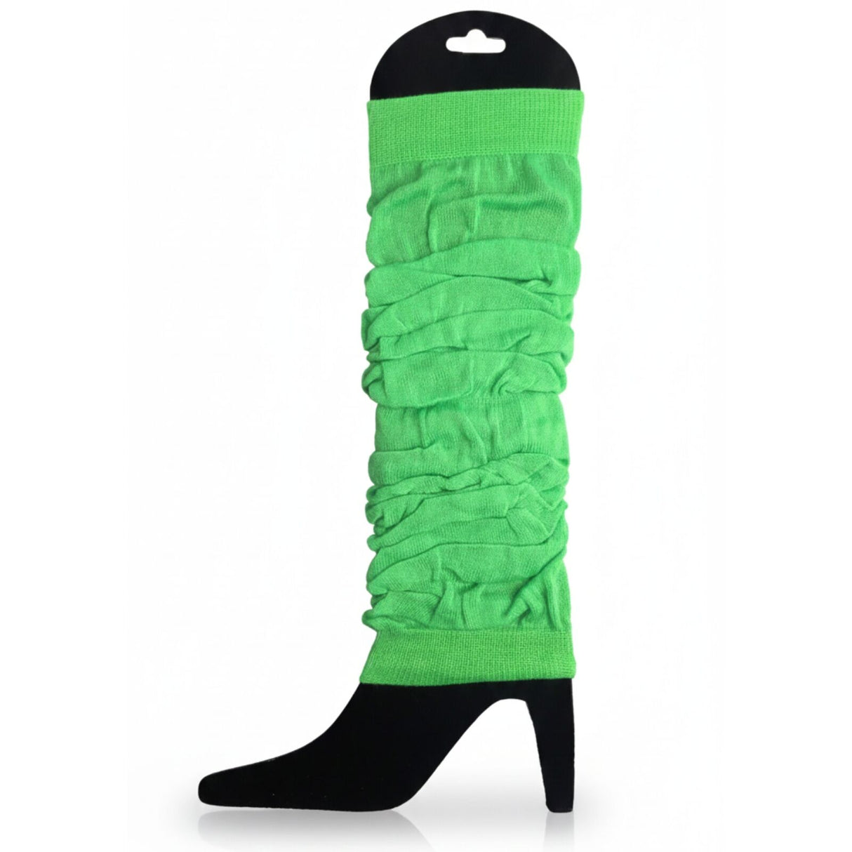 1 Pair Fluro Green Leg Warmers - Womens Dance Costume/80s Party