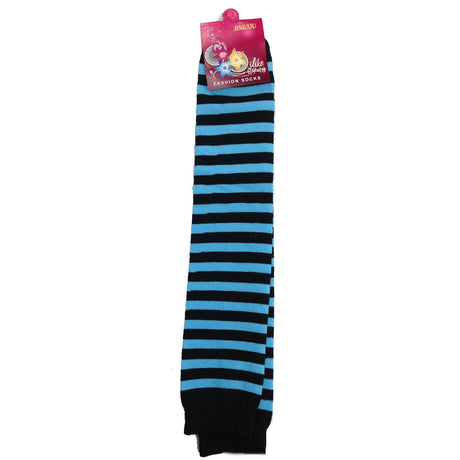Long LEG WARMERS Party Costume Fine Knitted Stretch Ladies Girls Fancy Dress - Black/Grey