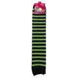 Long LEG WARMERS Party Costume Fine Knitted Stretch Ladies Girls Fancy Dress - Black/Orange