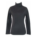Ladies SKIVVY Womens Long Sleeve Plain Top Warm Turtleneck Cotton High Neck - Bright Purple