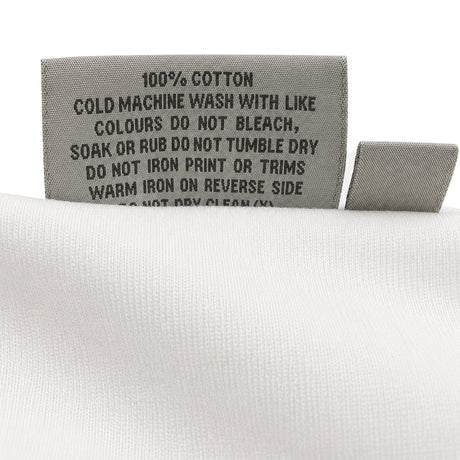 Mens 100% Cotton Plain Slim Fit Long Sleeve Top - White