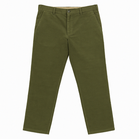 Mens Casual Stretch Corduroy Pants - Adjustable Cotton Trousers (Size 34"-42") - Olive (89)