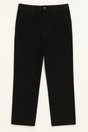 Mens Casual Stretch Corduroy Pants - Adjustable Cotton Trousers (Size 34"-42") - Black (99)