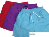 Mens Board Shorts Surf Beach Swim Quick Dry Boardies PLAIN Red Blue Purple S-XL - Blue