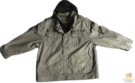 MENS PLUS SIZE JACKET King Extra Big & Tall Hood Coat 100% COTTON MJ8625BT Warm