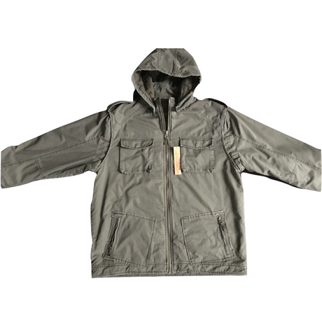 MENS PLUS SIZE JACKET King Extra Big & Tall Hood Coat 100% COTTON MJ8625BT Warm - Olive
