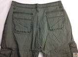 Mens 3/4 Long Cotton Cargo Shorts - Olive (Army/Military Summer Combat)