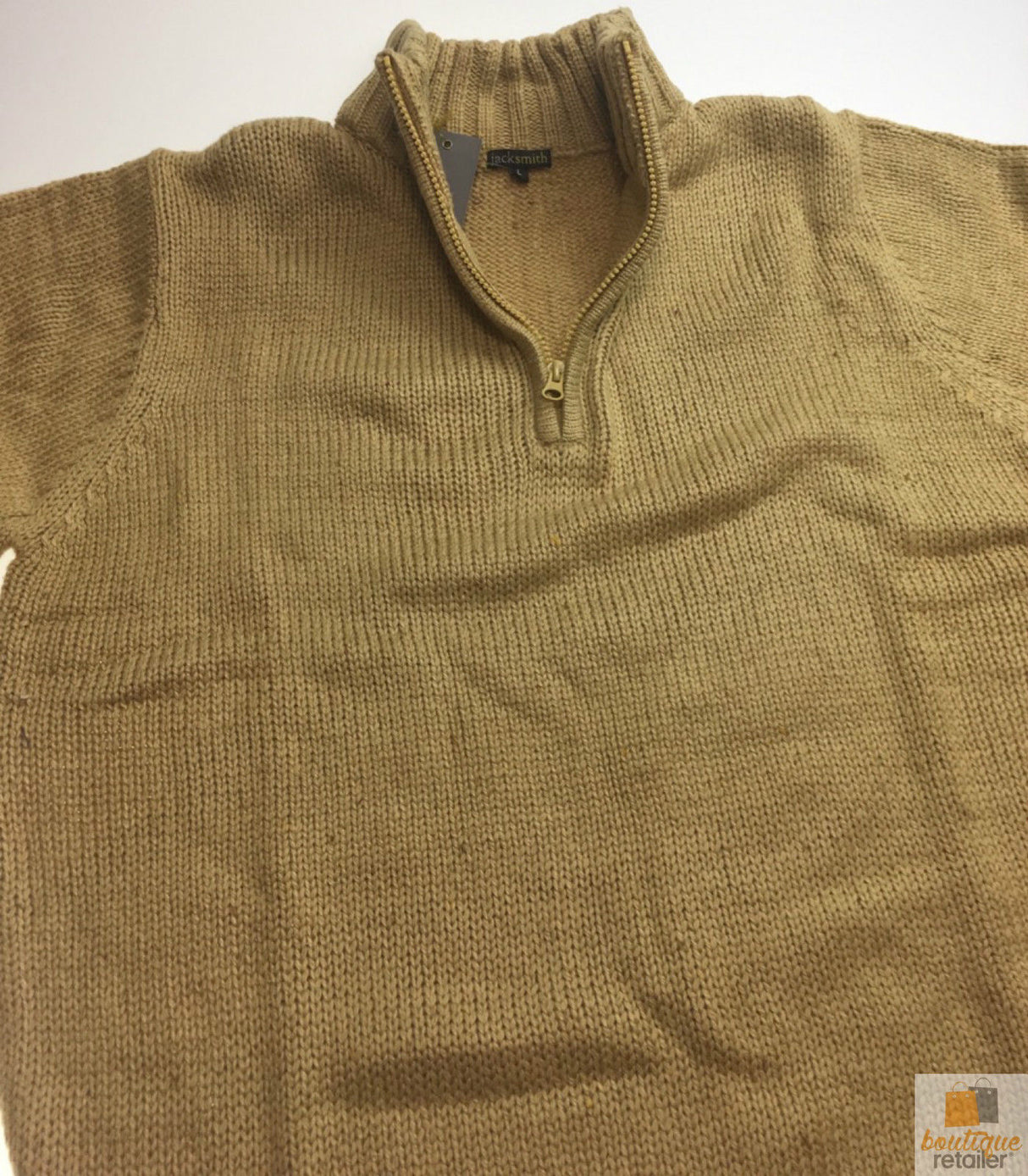 Mens Knit Jumper Pullover Sweater Knitted Casual Stretch Warm Winter - Half Zip Maize 17 (KW14)