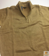 Mens Knit Jumper Pullover Sweater Knitted Casual Stretch Warm Winter - Half Zip Maize 17 (KW14)