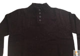 Mens Knit Jumper Pullover Sweater Knitted Casual Stretch Warm Winter - Half Zip Burgundy 97 (KW14)