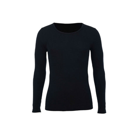 Thermo Fleece Mens 100% Merino Wool Long Sleeve Thermal Top - Navy - X-Small (85cm)