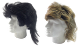 MULLET WIG 80s Fancy Dress Mens Party Costume Rock Bogan Accessory Punk 70s 90s - Blonde (with Fluro Headband)