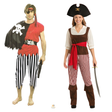 His & Hers Pirate Buccaneer & Wench Couples Costume Set - Caribbean