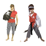 Pirate Buccaneer Family Costume Set - Mens & Boys Caribbean Halloween Fancy Dress