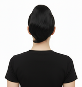 PONYTAIL WIG Long Hair Cosplay Extension Hairpiece Straight Bun Costume Party - Black