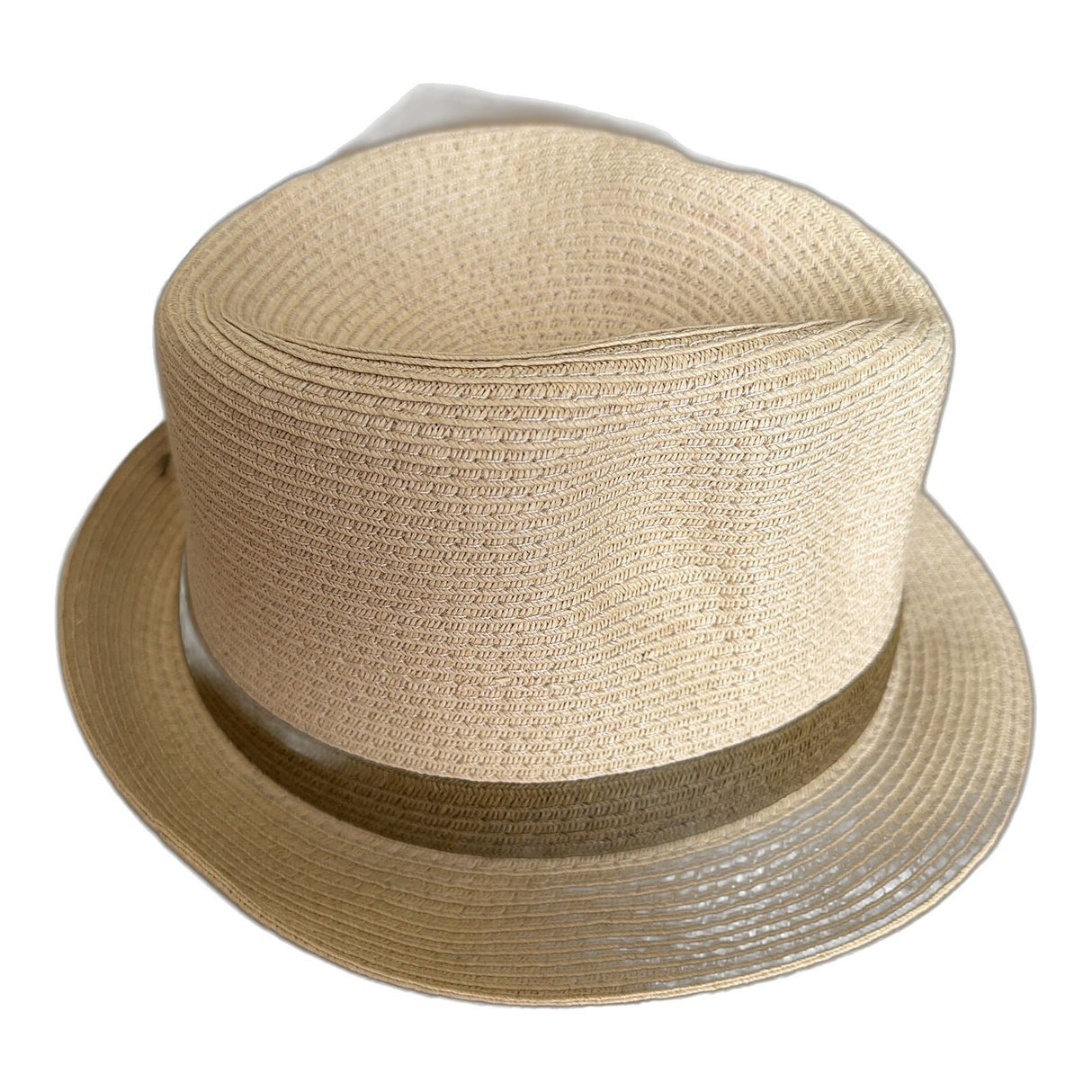 Crushable Paper Straw Trilby Hat - Natural