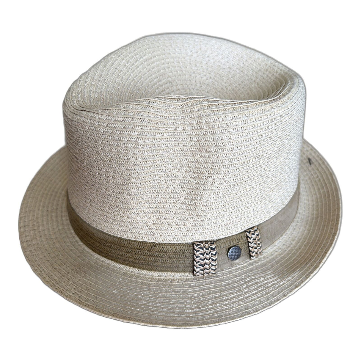 Crushable Paper Straw Trilby Hat - Natural - L/XL