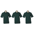 3x Mens Plain Short Sleeve Polo Shirt Pack - Bottle Green - Small (Pique Knit UPF Casual T-Shirt)