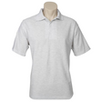Mens Plain Short Sleeve Polo Shirt - Snow Marle Grey (Pique Knit UPF)