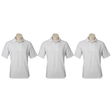 3x Mens Plain Short Sleeve Polo Shirt Pack - Snow Marle Grey (Pique Knit UPF)