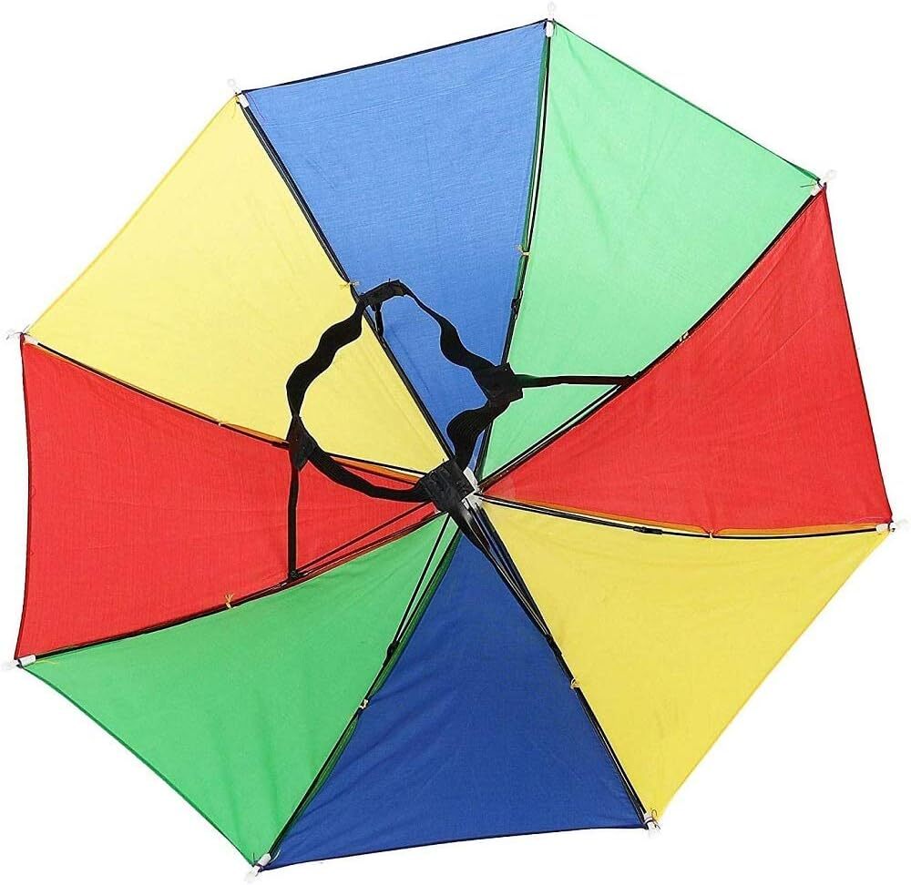 Rainbow Umbrella Hat - Novelty Rain/Beach/Sun Cap (Costume/Outdoor Accessory)