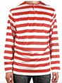 ADULTS Wheres Wally Book Week Red and White Striped Top Shirt Costume Party Dress Up