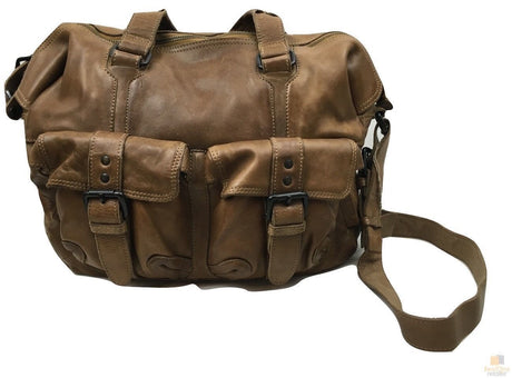 Mens Cow Washed Leather Bag Messenger Bag Vintage Travel Laptop Satchel EX02