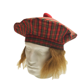 Scottish Tam O'Shanter Hat - Tartan Costume (Halloween & Fancy Dress)