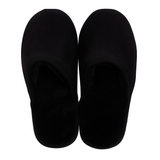 Sheepskin Wool Mens Slippers Scuffs Slip On Winter Ugg Slippers in Black
