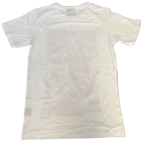 100% Cotton T-Shirt with Print Design Slim Fit Basic Tee Top XS-XXL - White