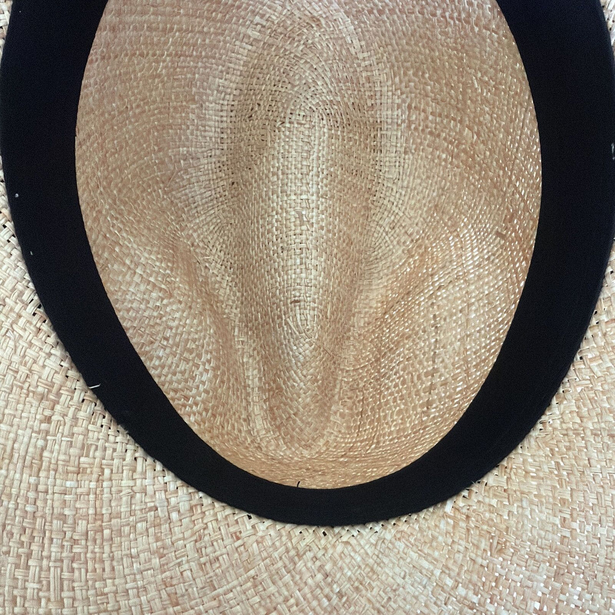 Straw Fedora Hat - Natural & Brown Leather