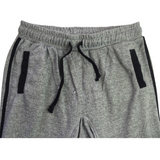 Mens Skinny TRACK PANTS Cuff Slim Gym Plain Sport - Charcoal - XL