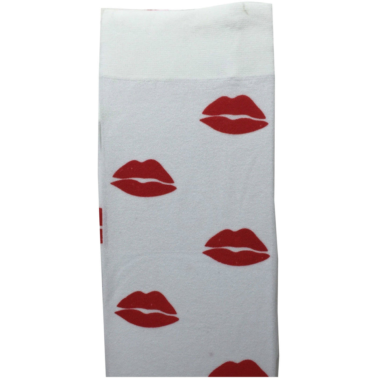 Stay Up OVER THE KNEE SOCKS Stockings Hosiery Party Costume Stockings - Red Bow (White/Red)
