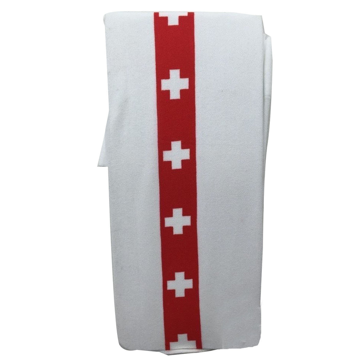 Stay Up OVER THE KNEE SOCKS Stockings Hosiery Party Costume Stockings - Red Bow (White/Red Hearts)